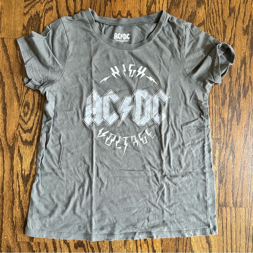 AC DC Band tee fitted ladies M